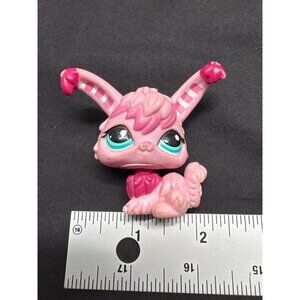 Rare Littlest Pet Shop Bunny Figure #1353 LPS 2007 Hasbro Angora Pink Collectibl